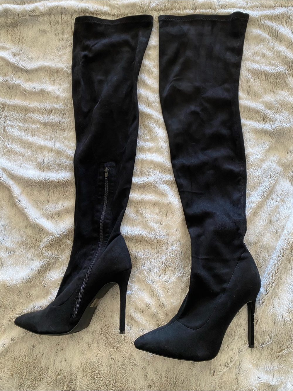 Black Faux suede OTK stiletto Boots 10
